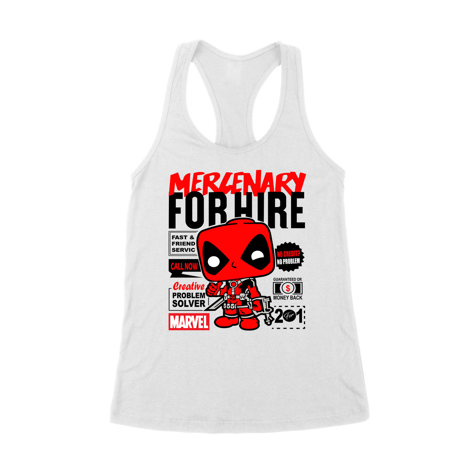 deadpool Fehér Női Trikó