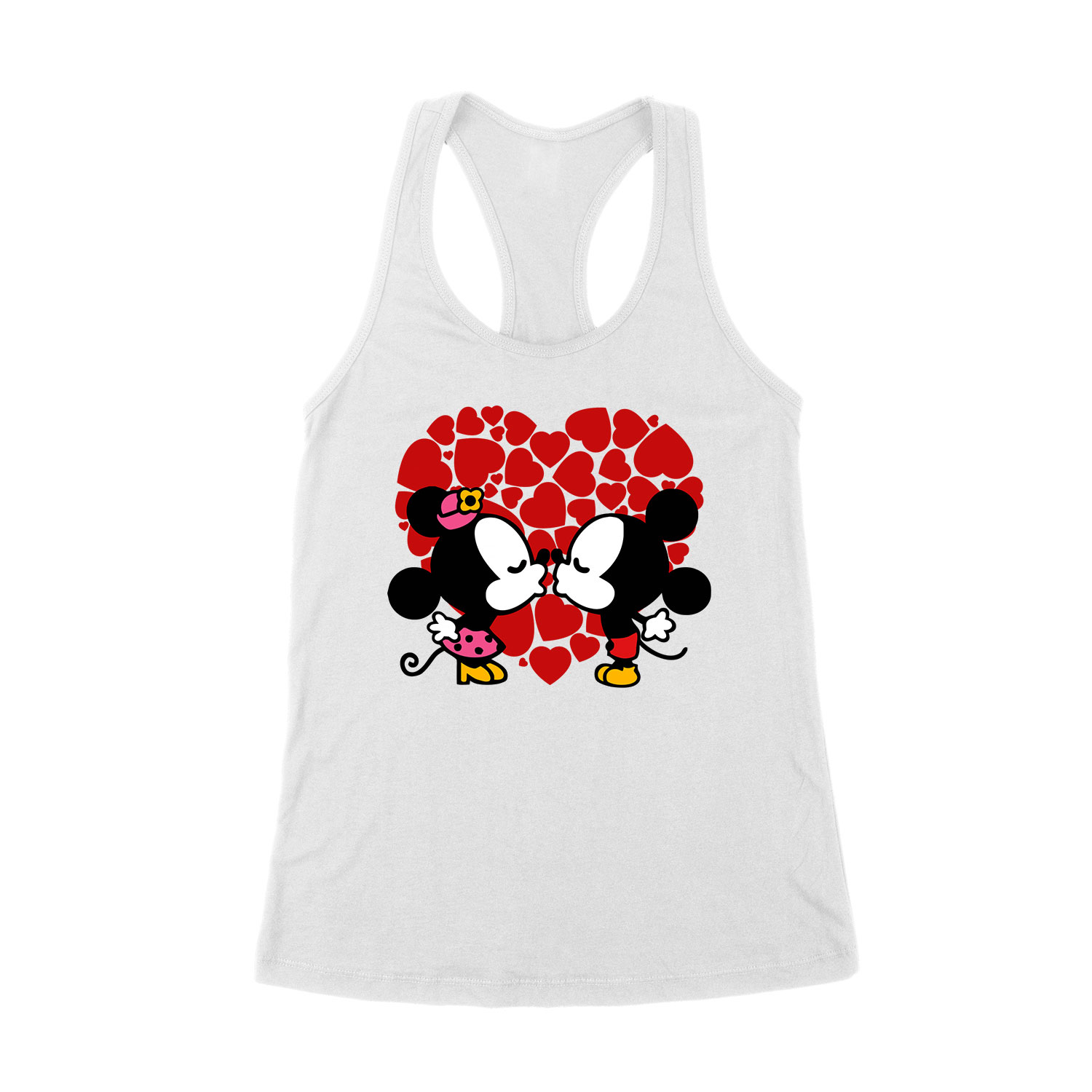 Mickey És Minnie Egér Love Fehér Női Trikó