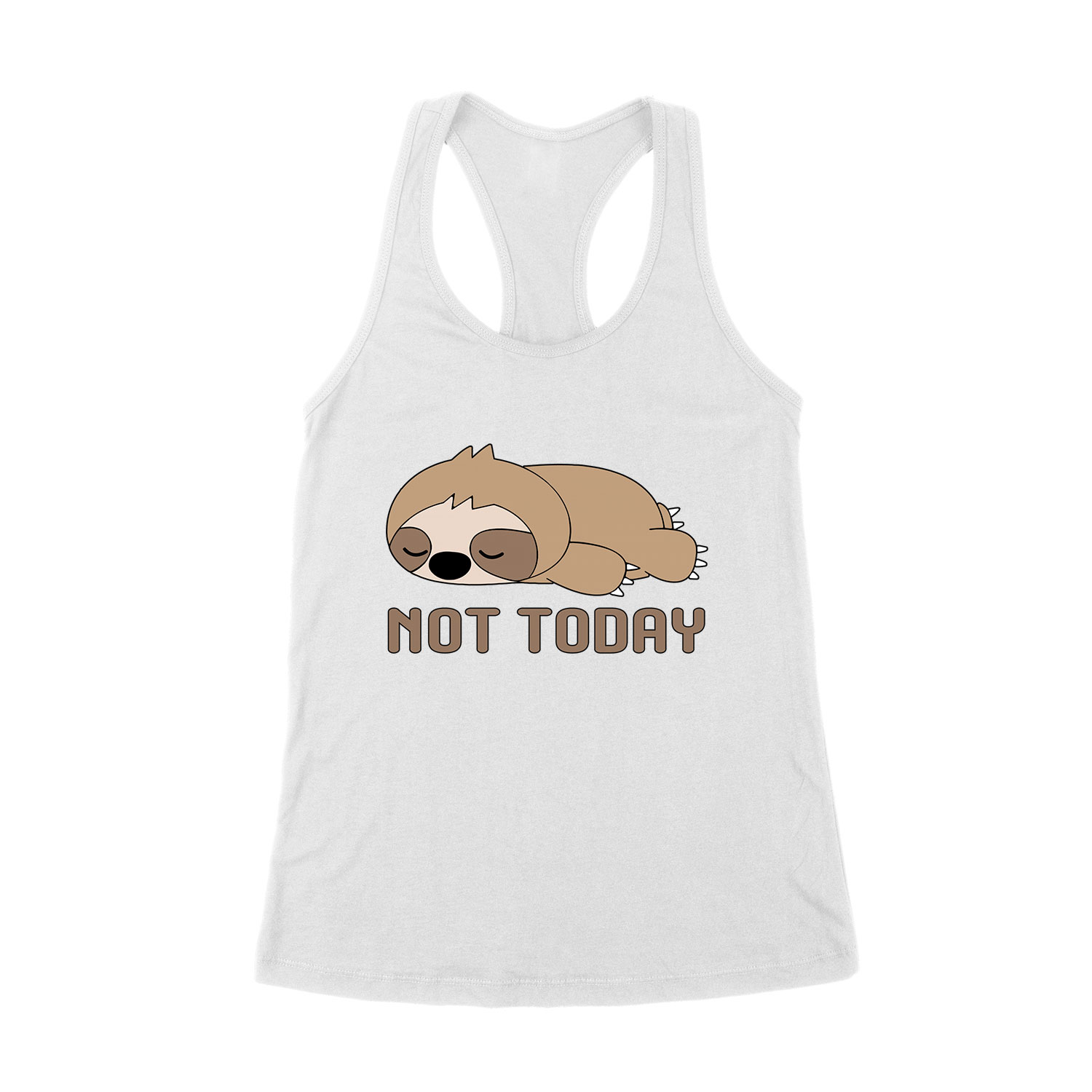 lusta lajhár not today Fehér Női Trikó