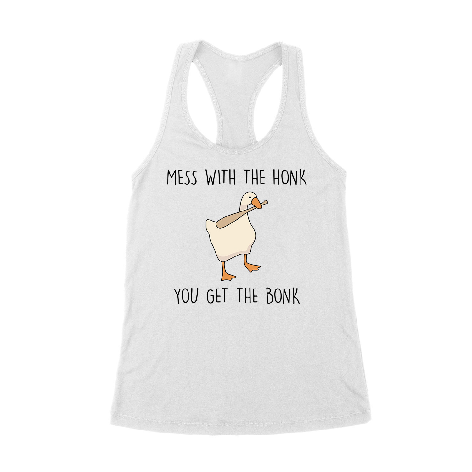 untilted goose game liba lúd honk Fehér Női Trikó