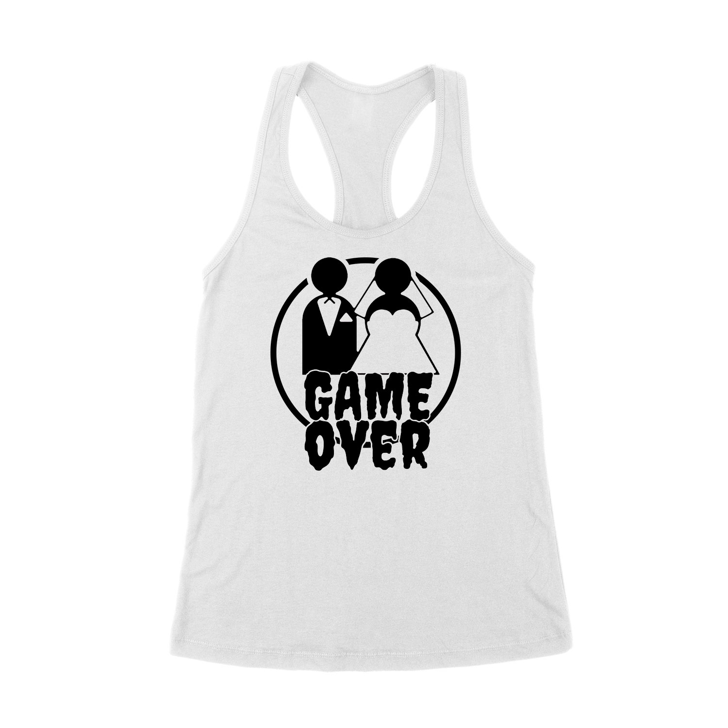 game over legénybúcsú humor Fehér Női Trikó