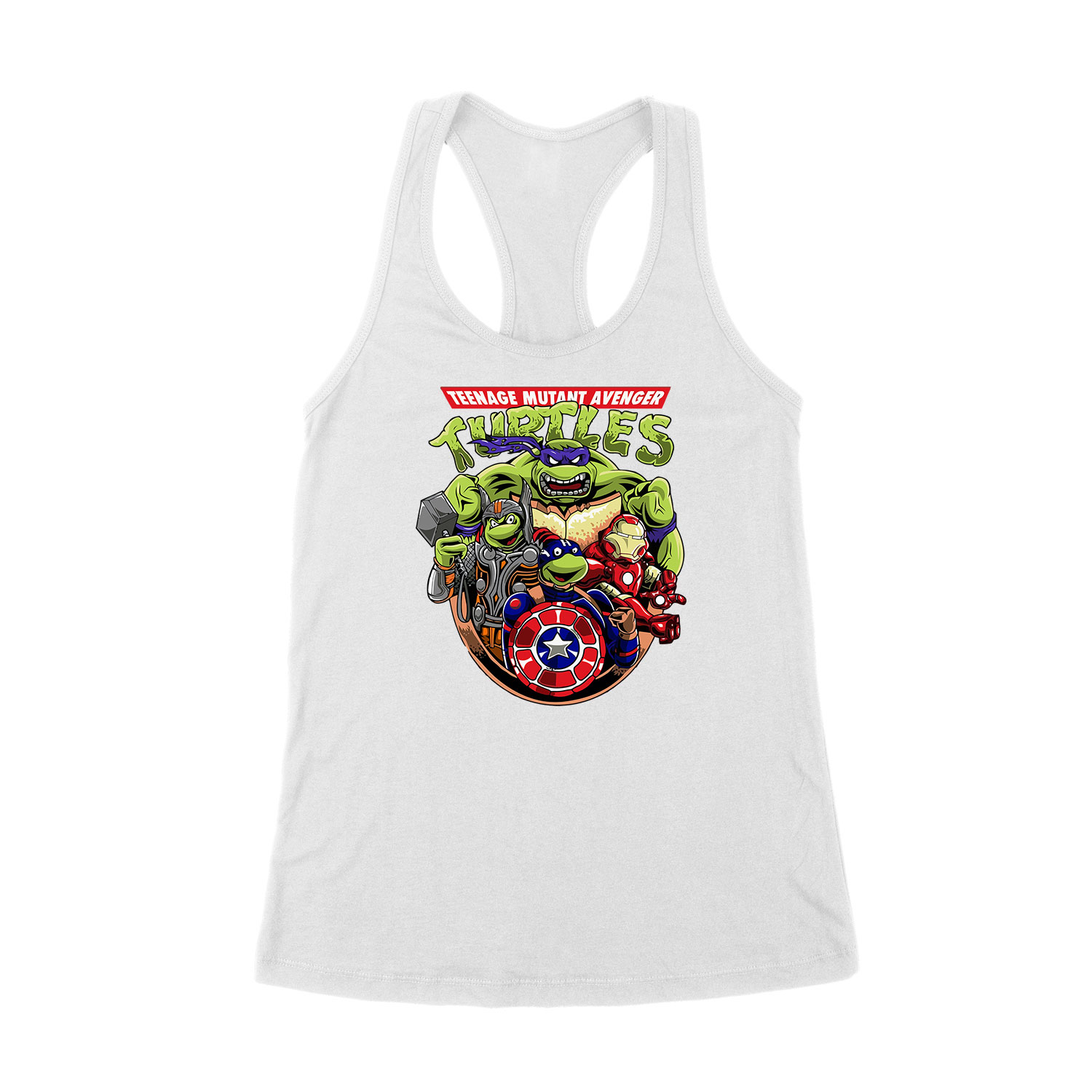tini ninja teknőcök tmnt avengers Fehér Női Trikó