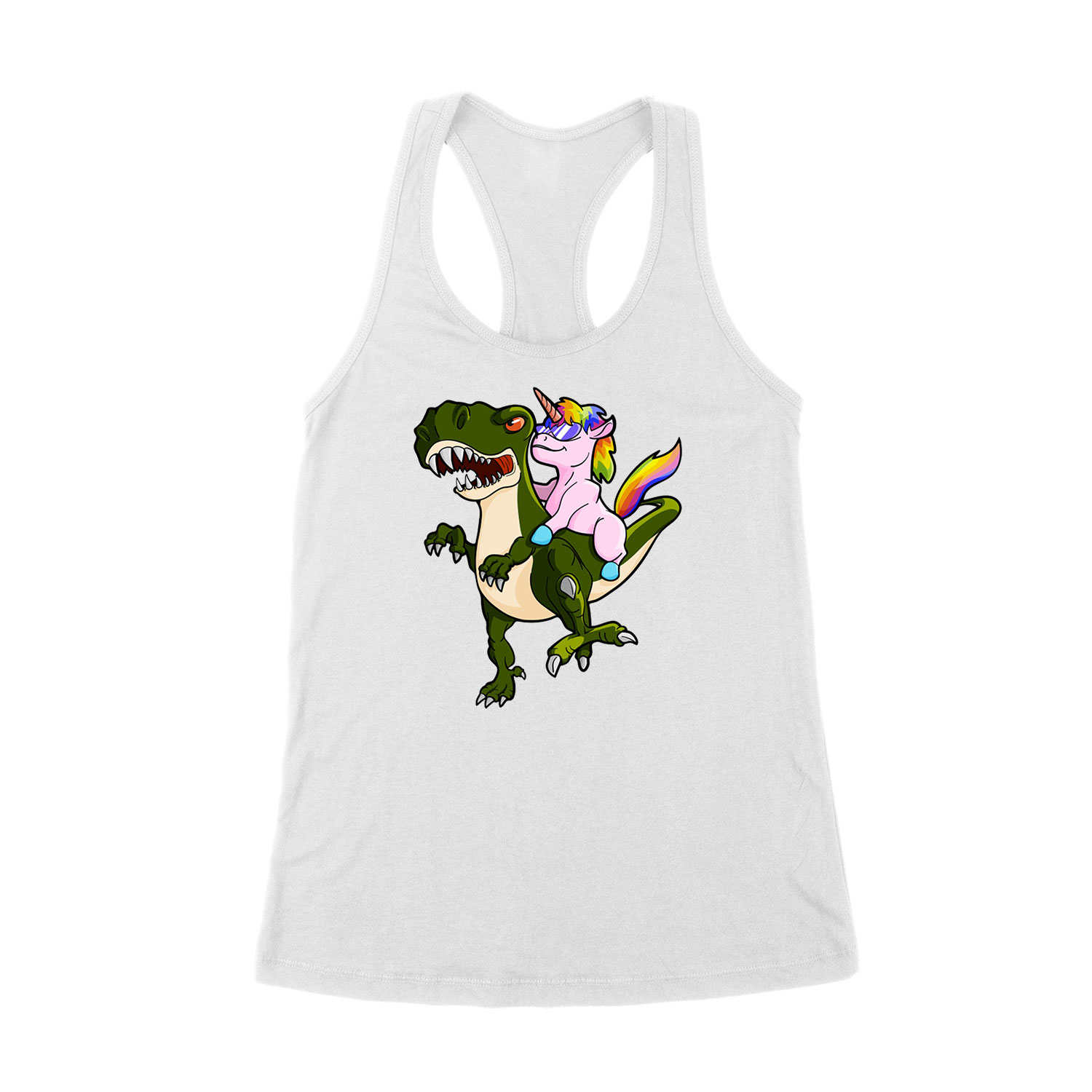 unikornis t-rex Fehér Női Trikó