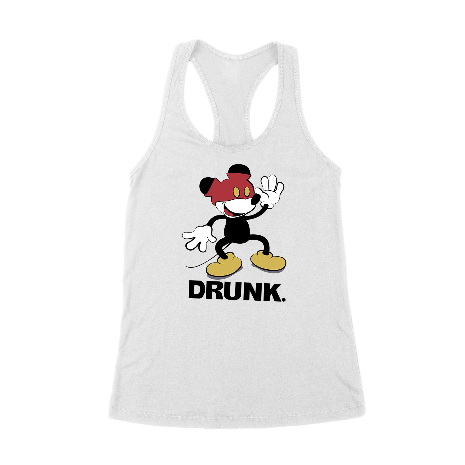 mickey egér részeg Fehér Női Trikó