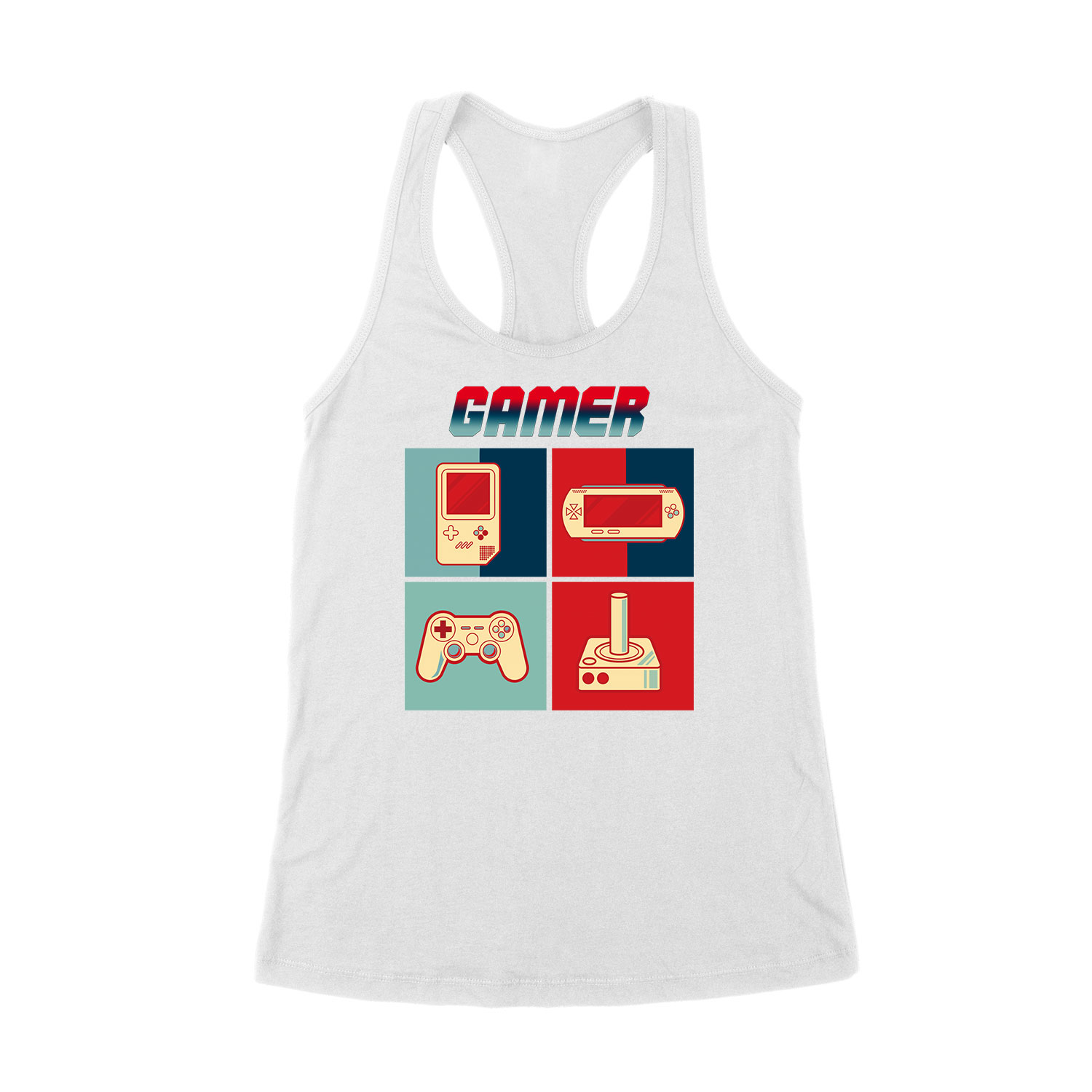 Gamer joystick gameboy Fehér Női Trikó