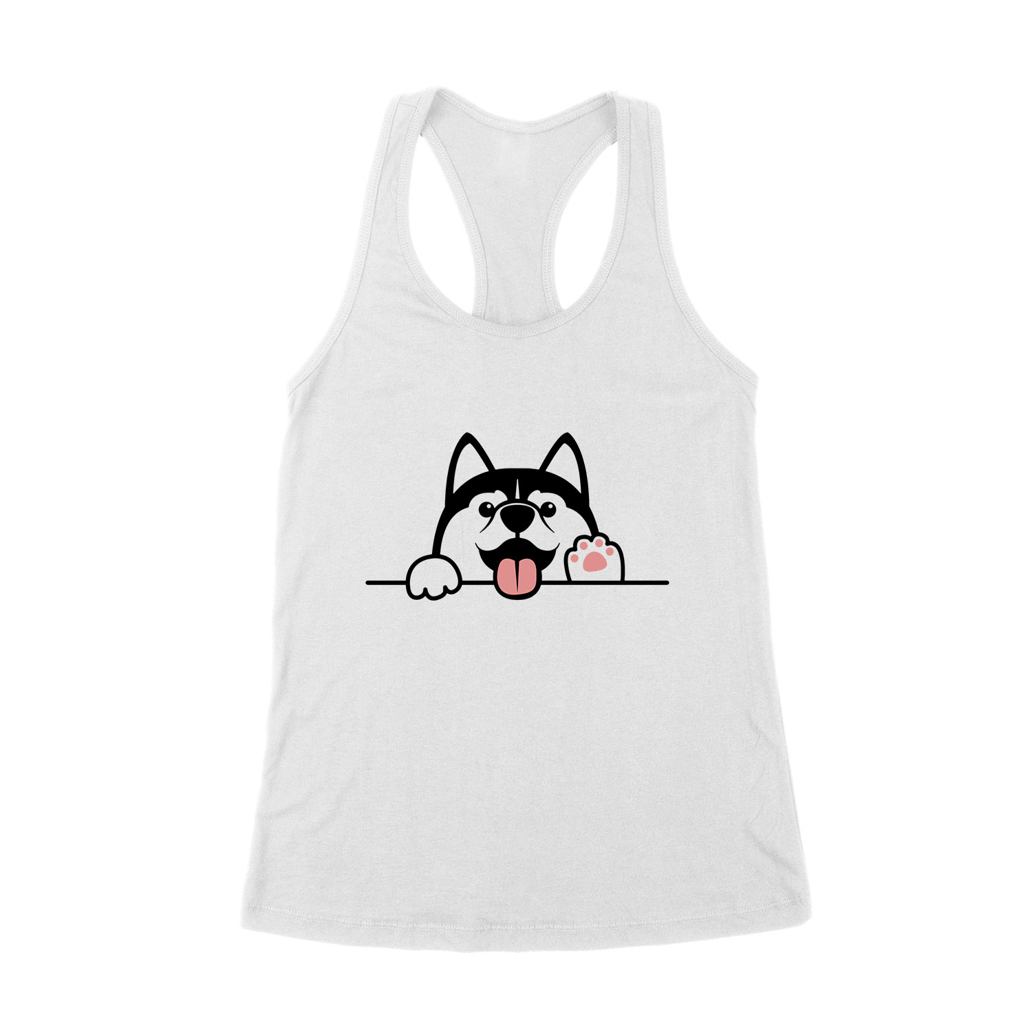husky kutya Fehér Női Trikó