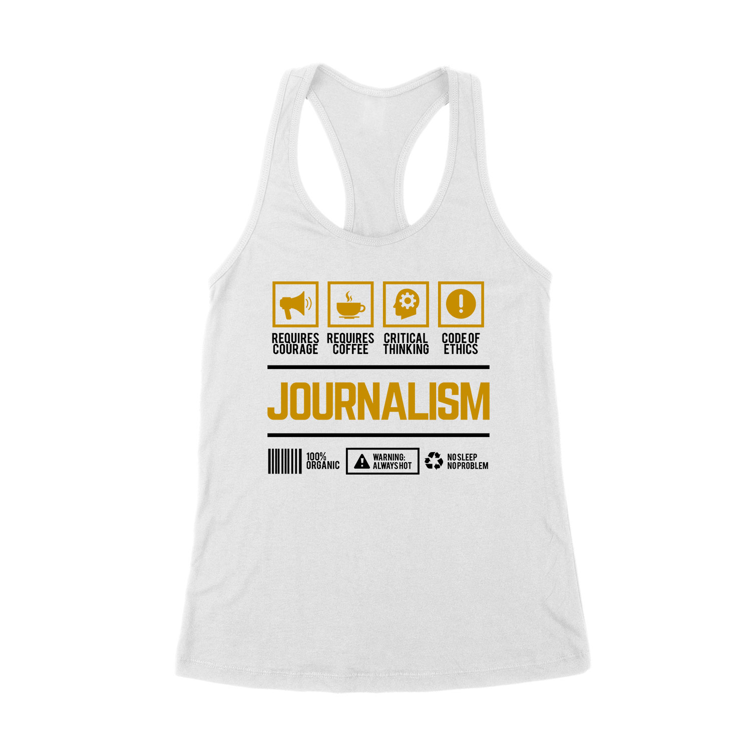 újságíró journalist Fehér Női Trikó