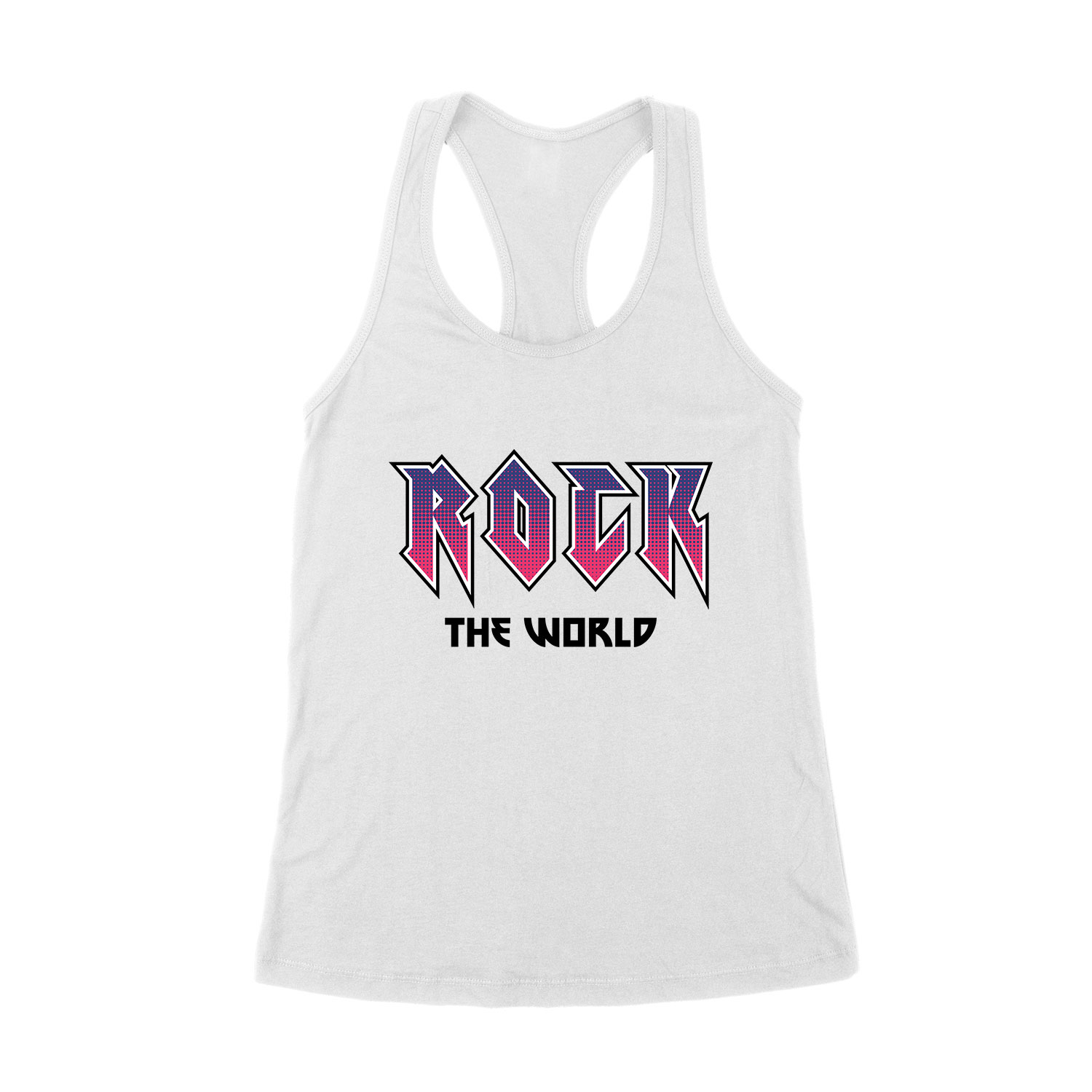 rock the world Fehér Női Trikó