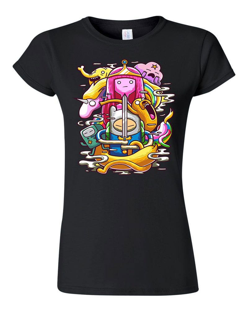 Adventure Time Fekete Női Póló