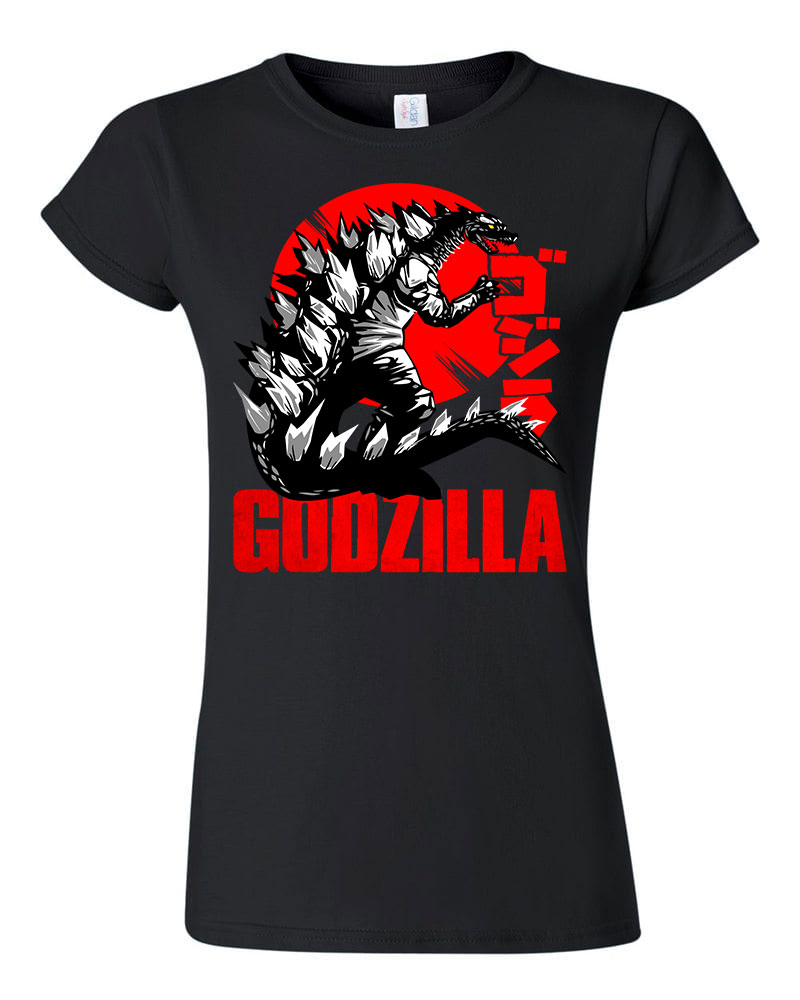 Godzilla Fekete Női Póló