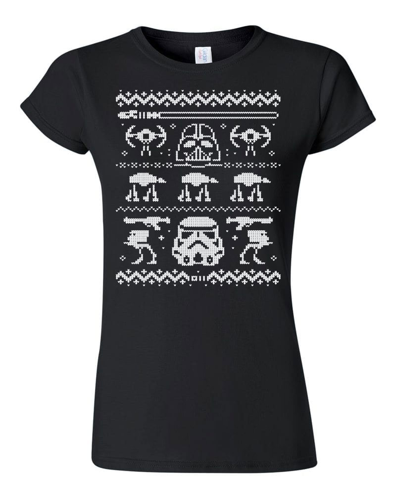 star wars darth vader karácsony pulcsi Fekete Női Póló
