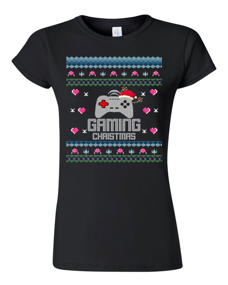 gamer karácsony ronda pulcsi Fekete Női Póló