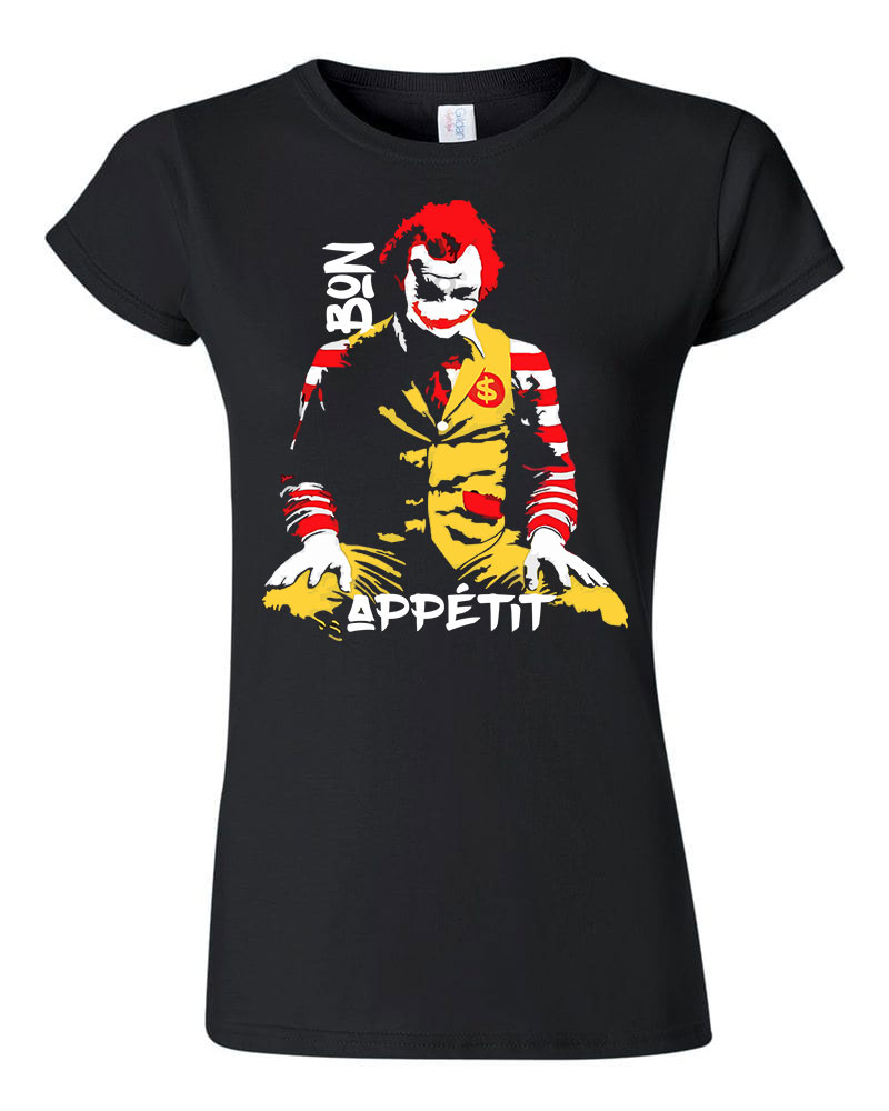 ronald mcdonald joker Fekete Női Póló