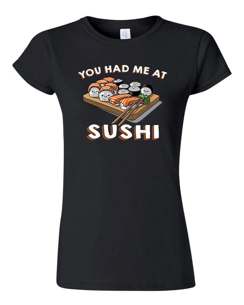 sushi szusi japán Fekete Női Póló
