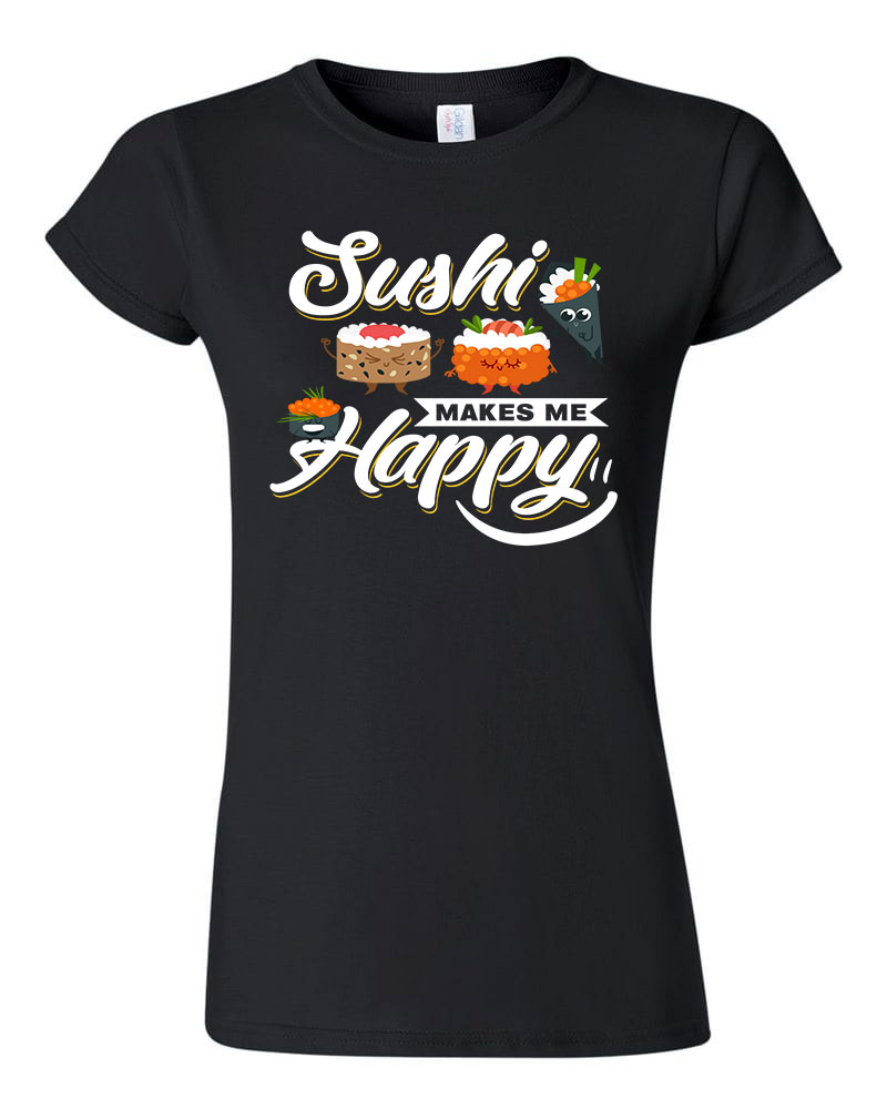 Szusi sushi Fekete Női Póló