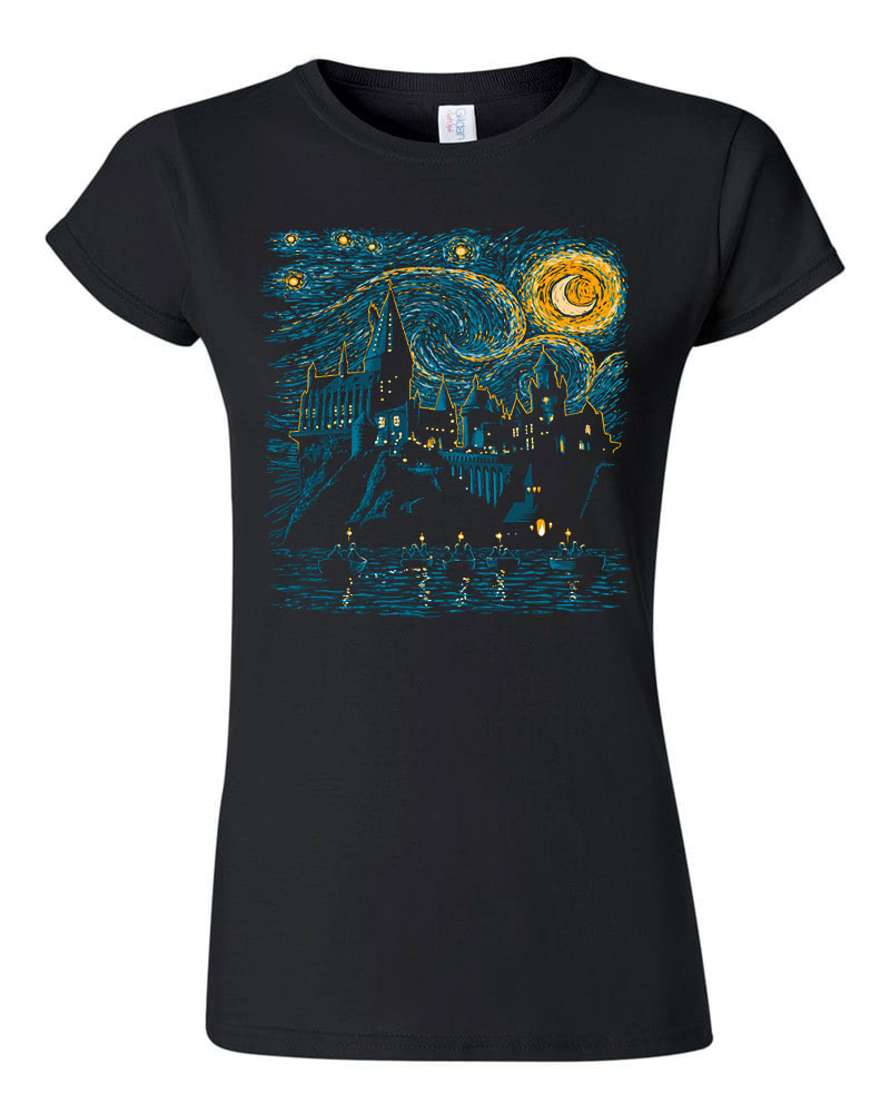 harry potter roxfort hogwarts Fekete Női Póló