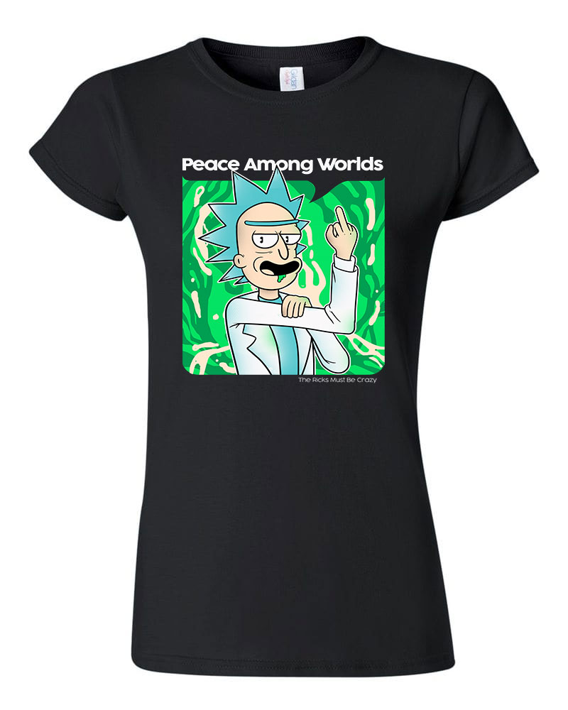 rick és morty Fekete Női Póló