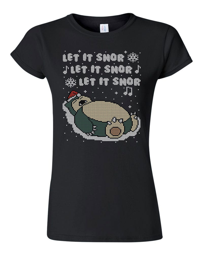 snorlax karácsony Fekete Női Póló