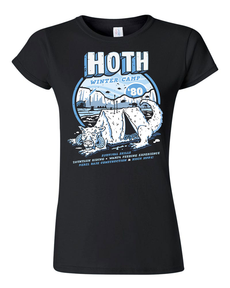 star wars hoth bolygó Fekete Női Póló