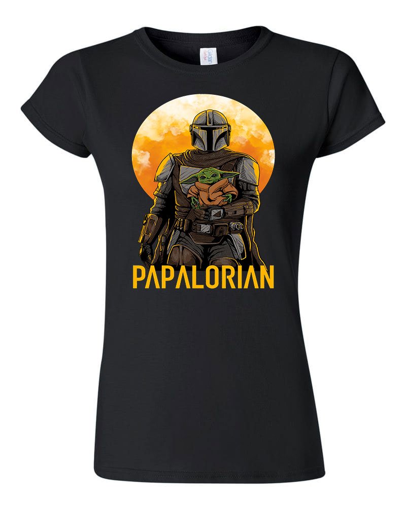 papalorian apák napja apáknak mandalorian Fekete Női Póló