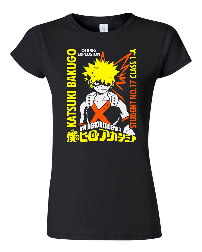 bakugo kacchan my hero academia hősakadémia Fekete Női Póló