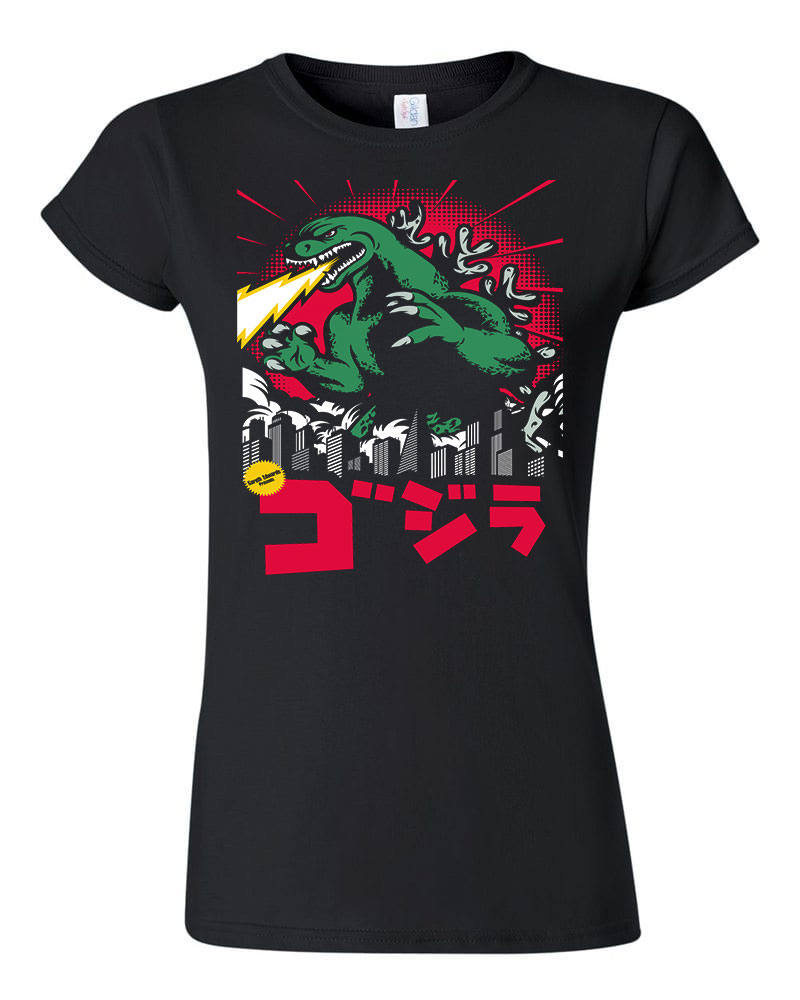 godzilla Fekete Női Póló