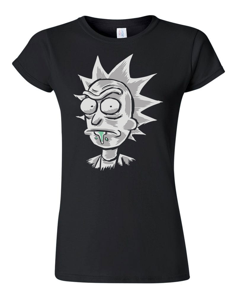 rick és morty Fekete Női Póló