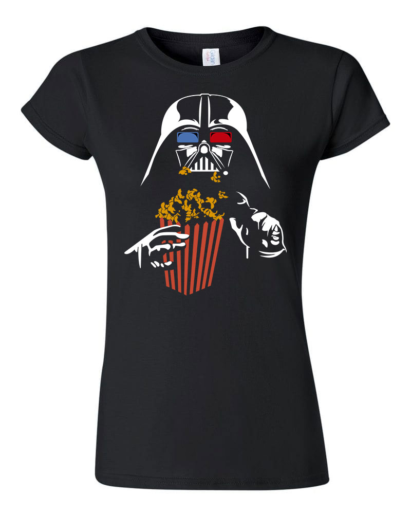 darth vader popcorn mozi Fekete Női Póló