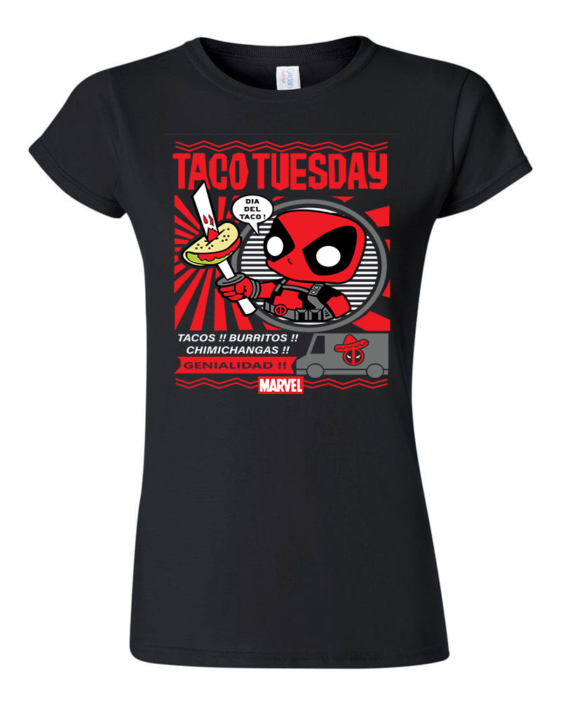 taco tuesday deadpool Fekete Női Póló