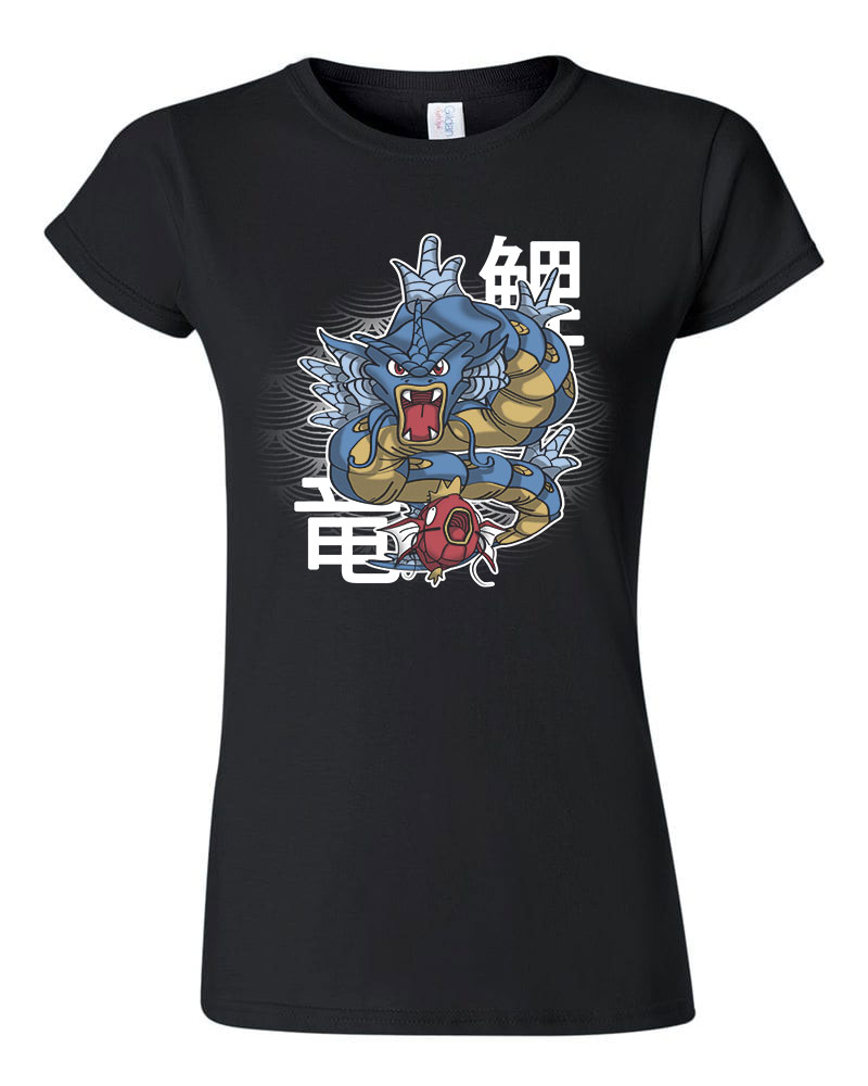 pokermon gyarados magicarp Fekete Női Póló