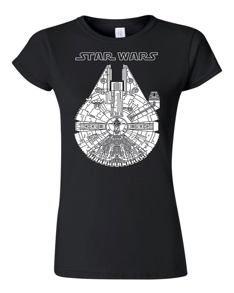star wars ezeréves sólyom Fekete Női Póló