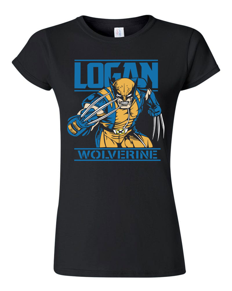 Logan wolverine x-men rozsomák Fekete Női Póló