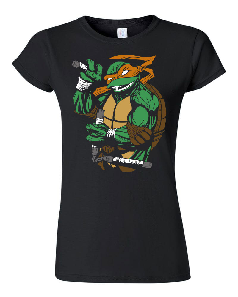 Michelangelo tini ninja teknőcök tmnt Fekete Női Póló