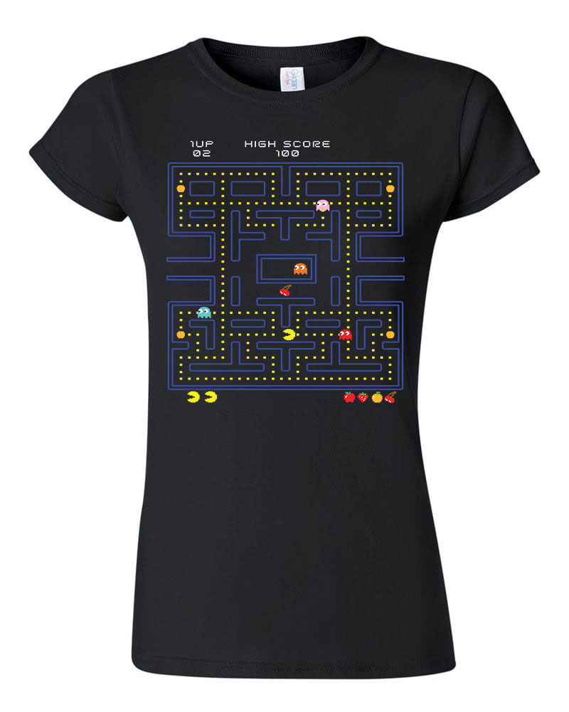 pac man Fekete Női Póló