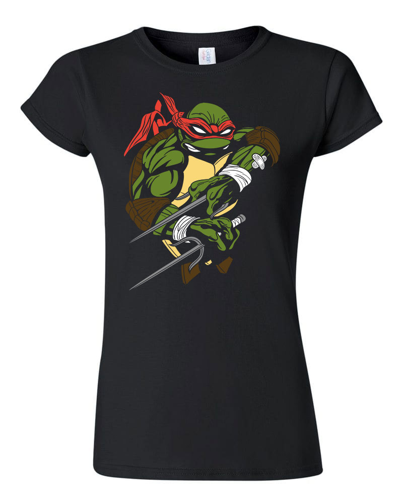 Raffaello tini ninja teknőcök tmnt Fekete Női Póló