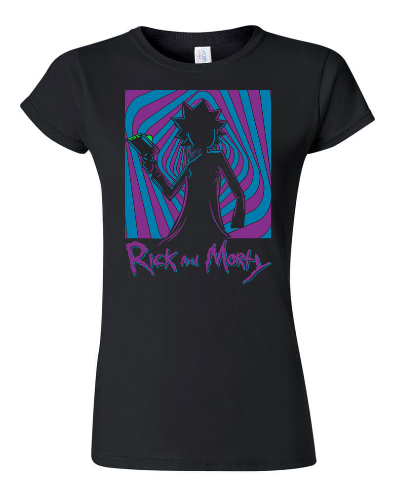 rick és morty Fekete Női Póló