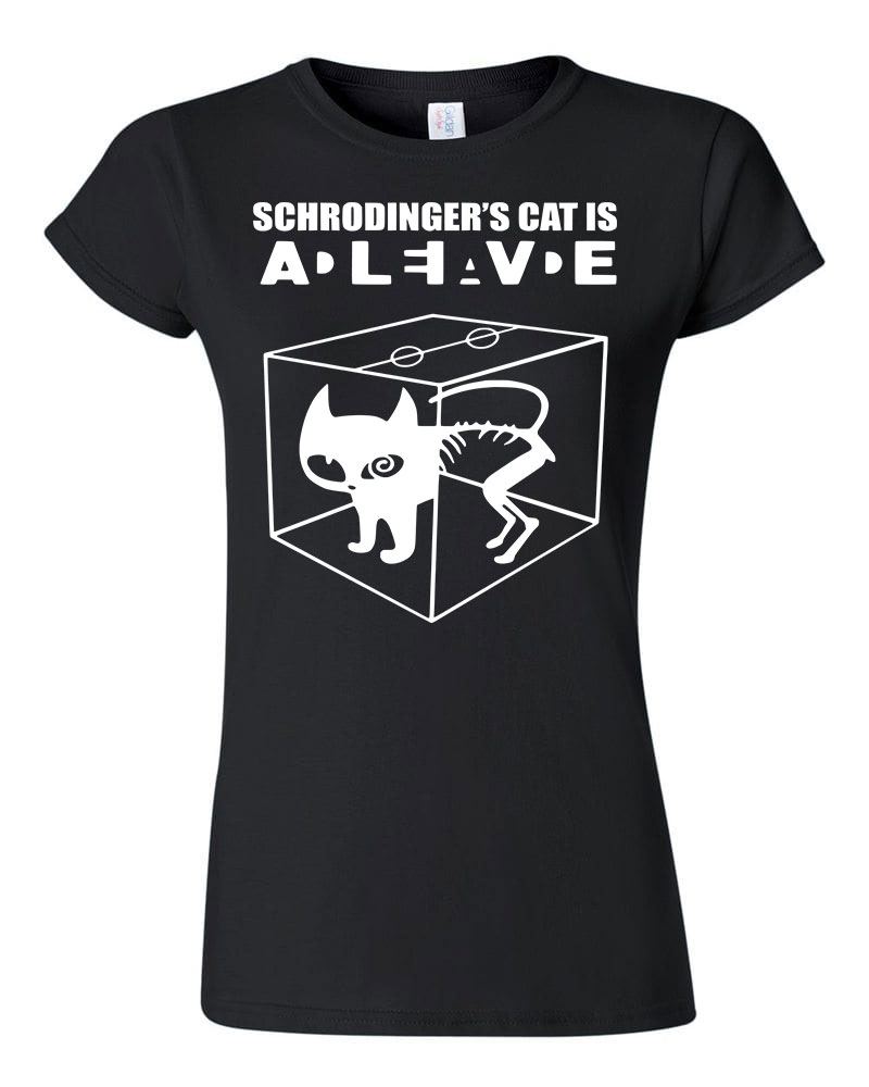 Schrödinger Macskája Fekete Női Póló