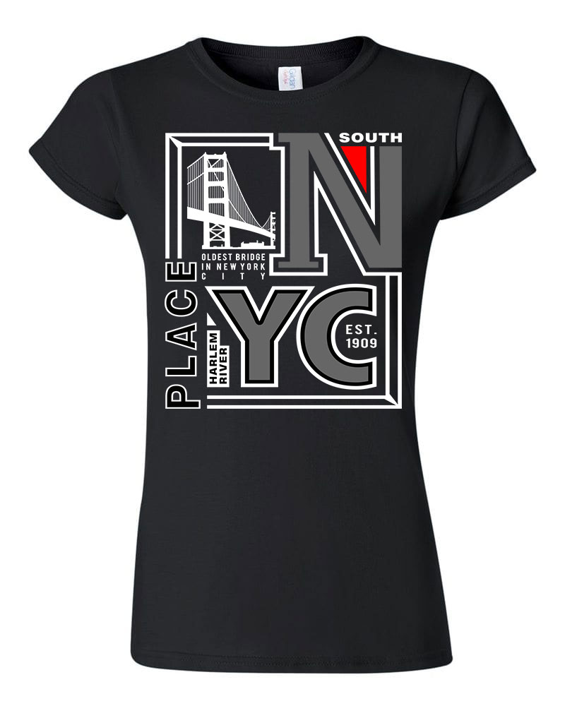 New York Fekete Női Póló