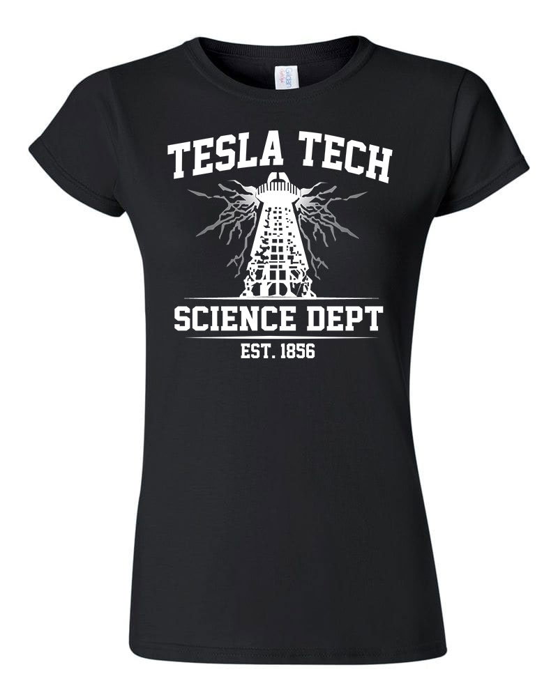 Tesla Fekete Női Póló