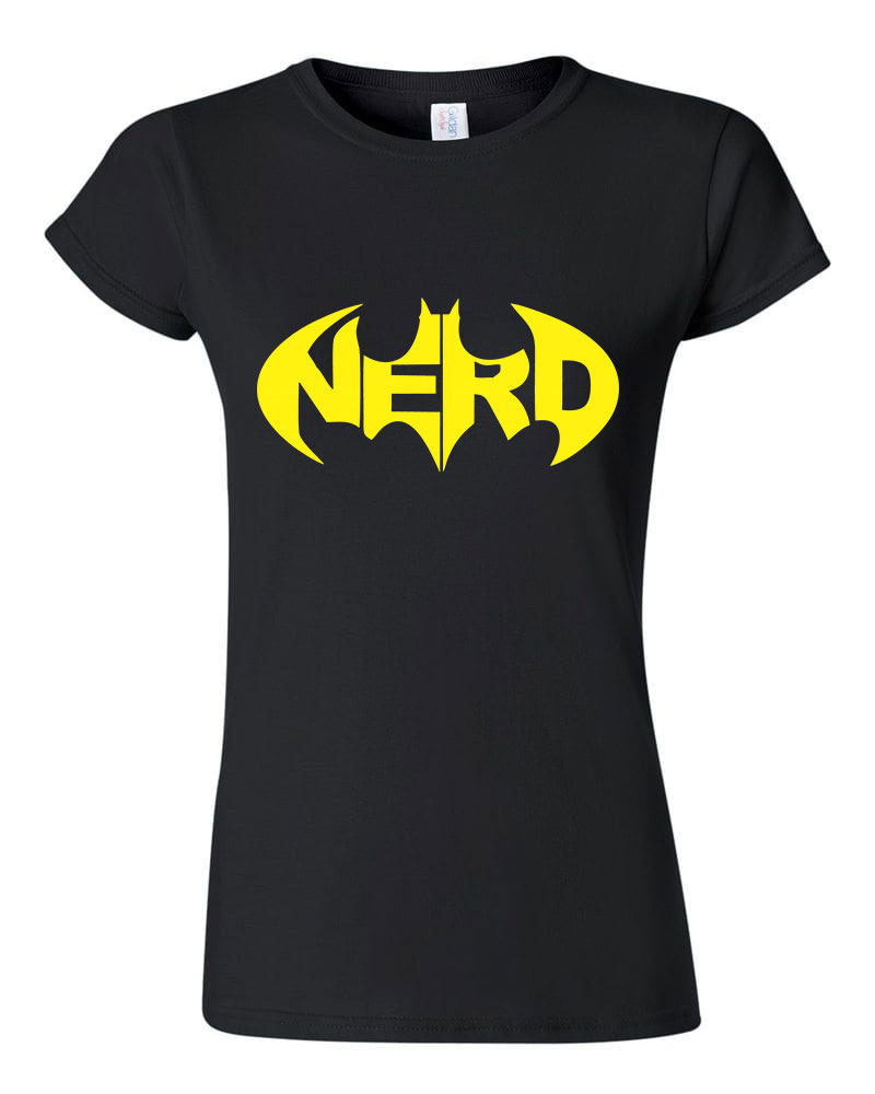 nerd kocka Fekete Női Póló