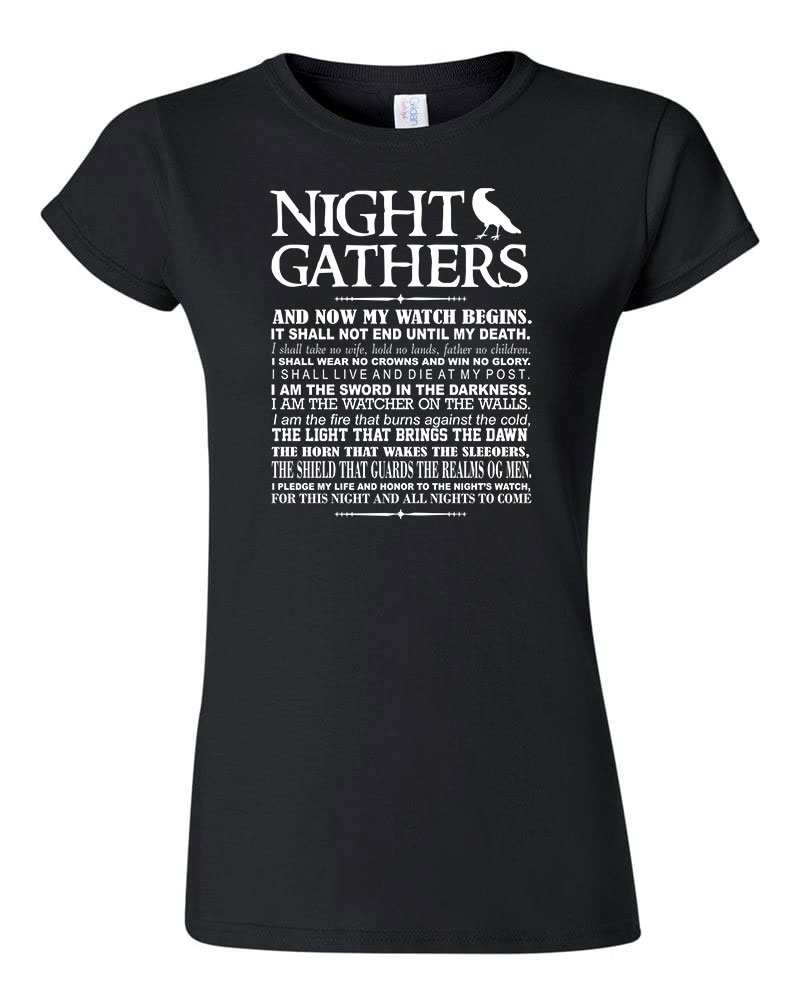 Game Of Thrones Trónok Harca Nights Watch Fekete Női Póló