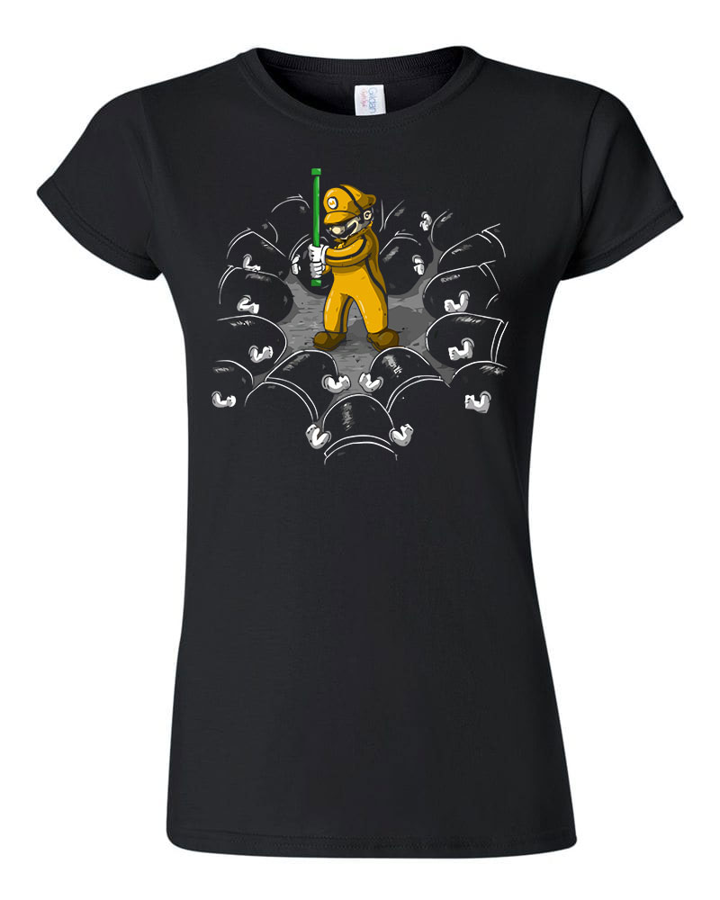 kill bill super mario humor Fekete Női Póló