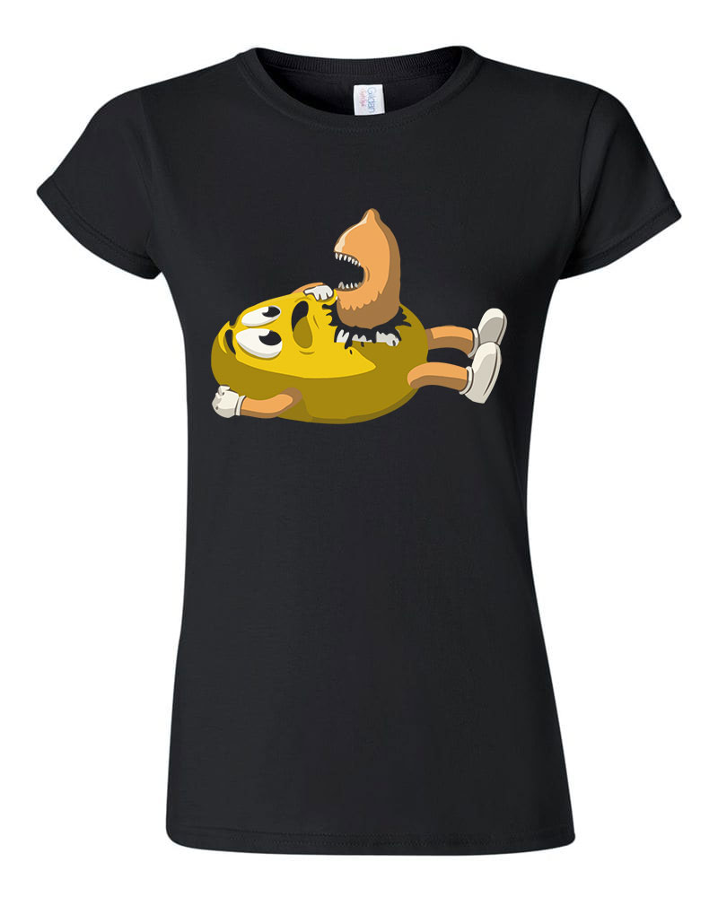 m and m mm alien Fekete Női Póló
