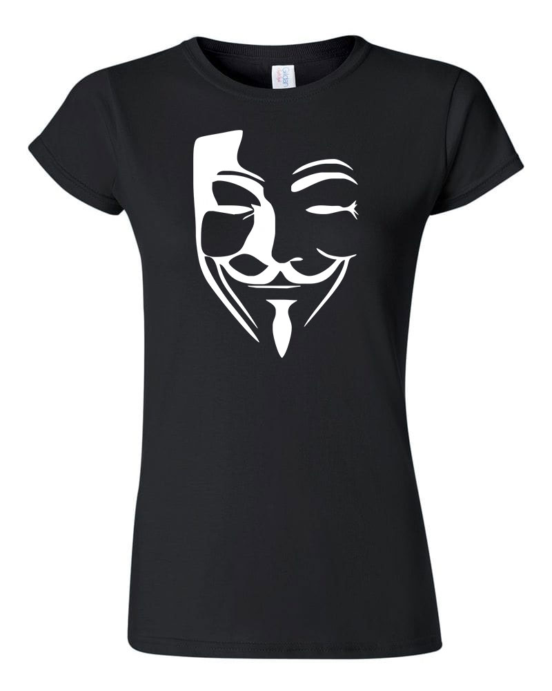 anonymus vendetta Fekete Női Póló