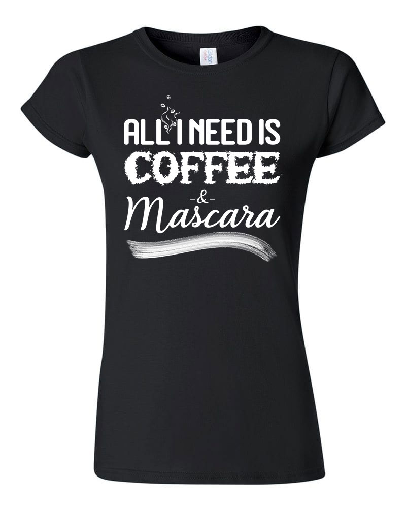 kávé mascara coffee Fekete Női Póló