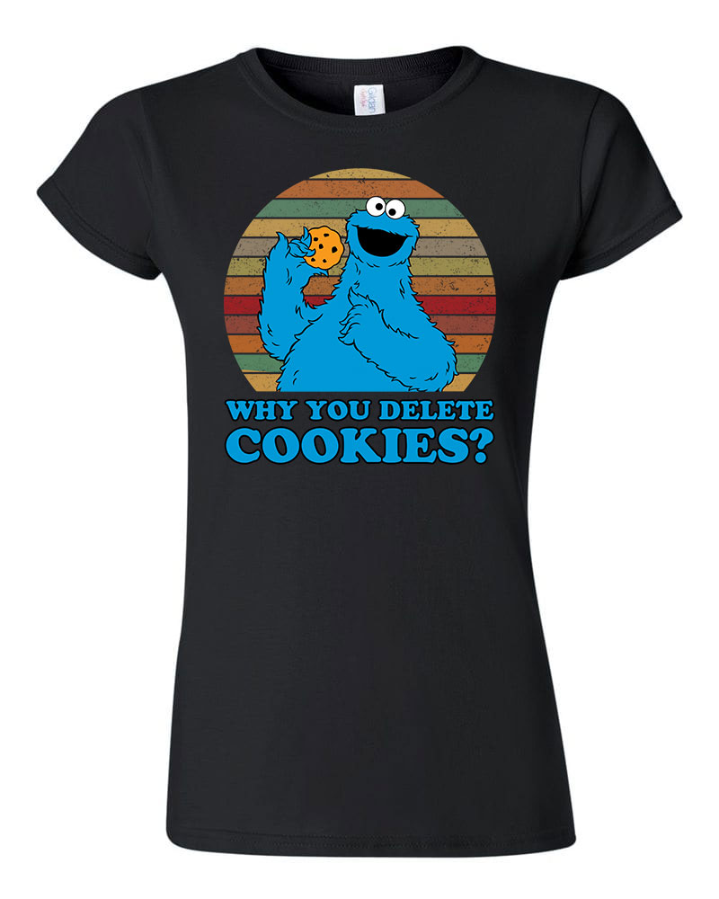 sütiszörny cookie monster Fekete Női Póló