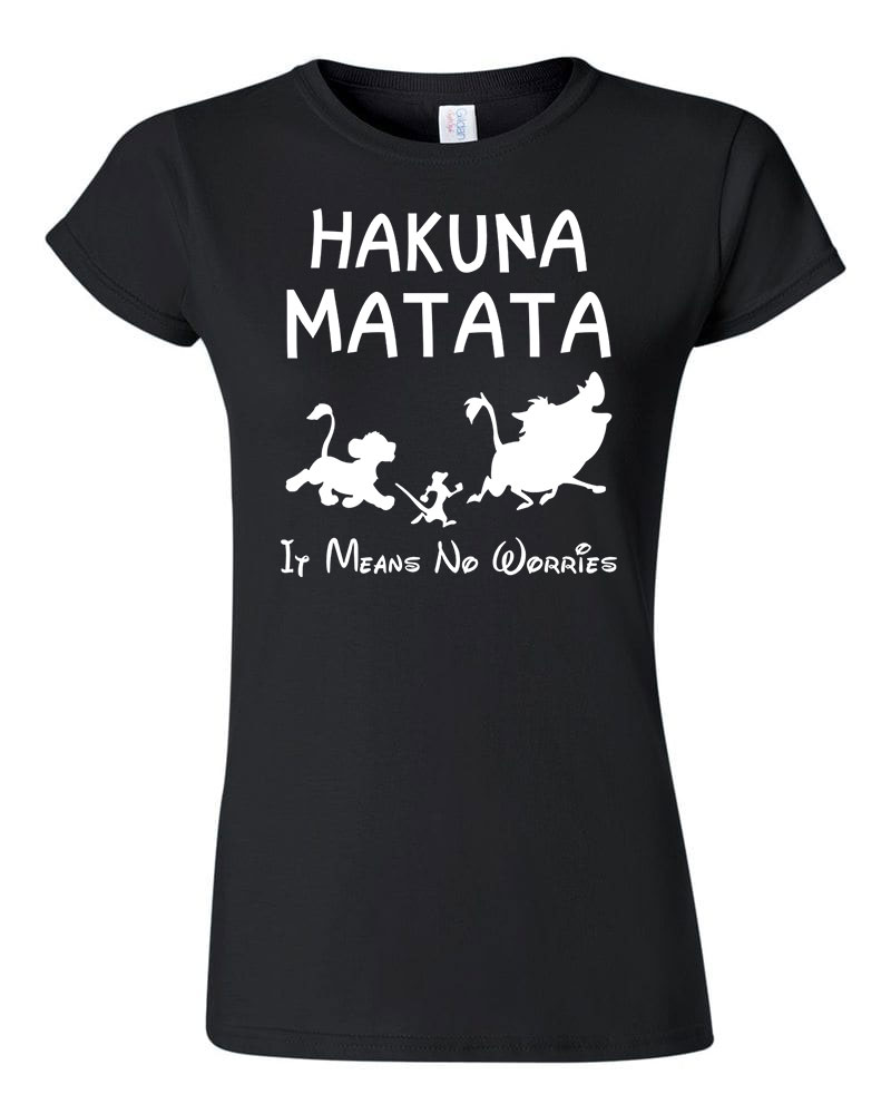 hakuna matata az oroszlánkirály Fekete Női Póló