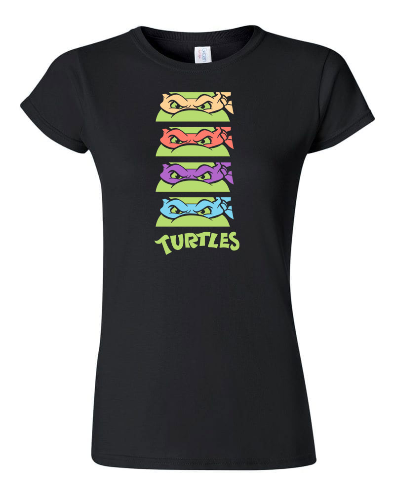Tini Ninja Teknőcök tmnt Fekete Női Póló