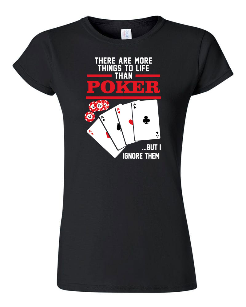 poker Fekete Női Póló