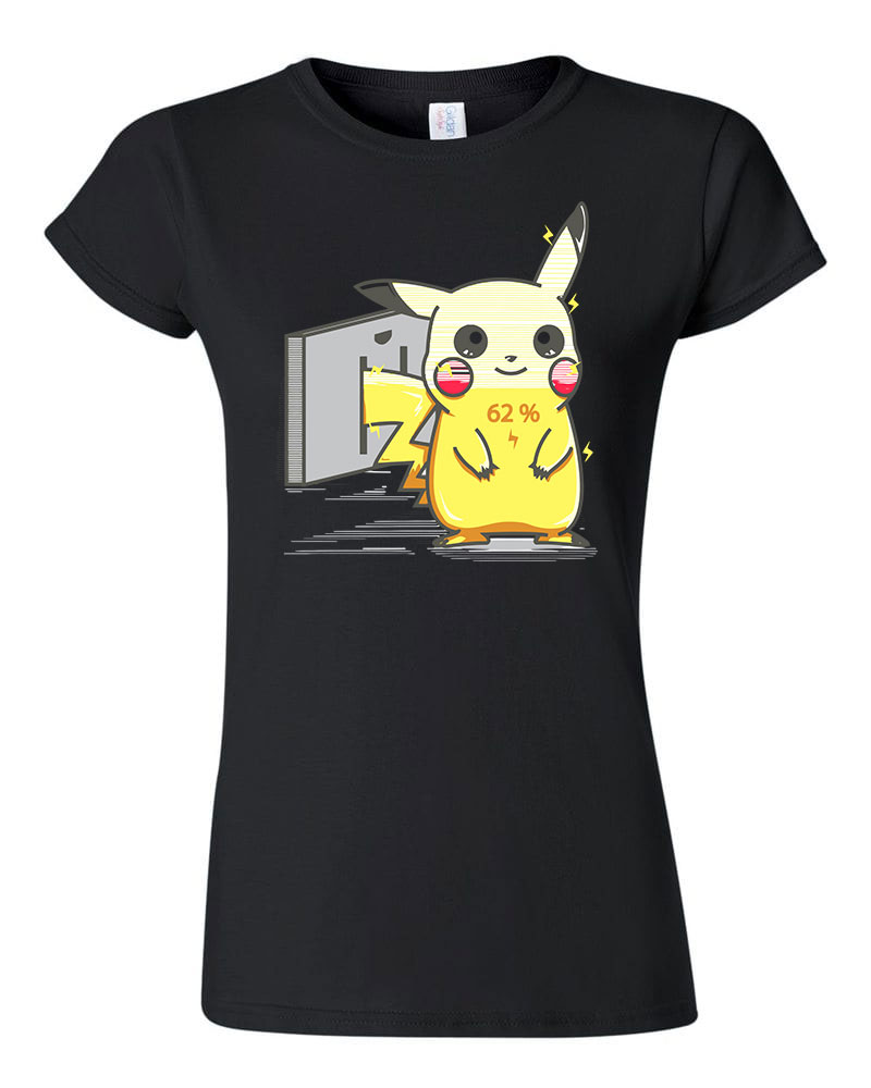 pikachu pokmon töltés Fekete Női Póló